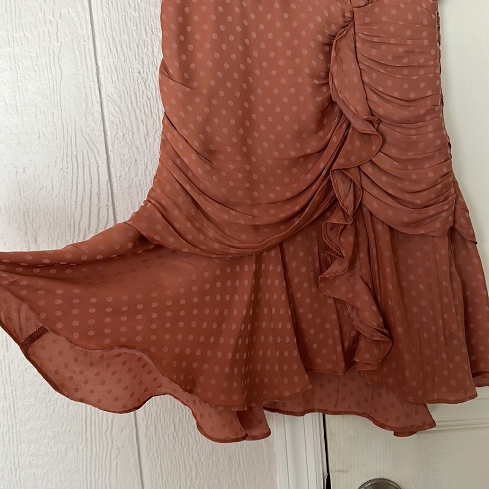Silky Ruffle Mini Dress - Picture 4 of 6